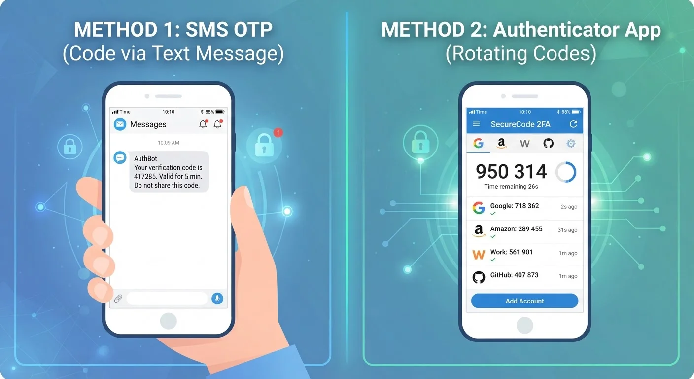Two-Factor Authentication: The Difference Between SMS Codes and Authenticator Apps